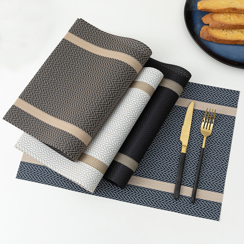 STARUNK Wholesale Plates Mats PVC Gold Thread Placemat Table Mat Dining Plastic  Placemat For Restaurant Luxury 2023 New