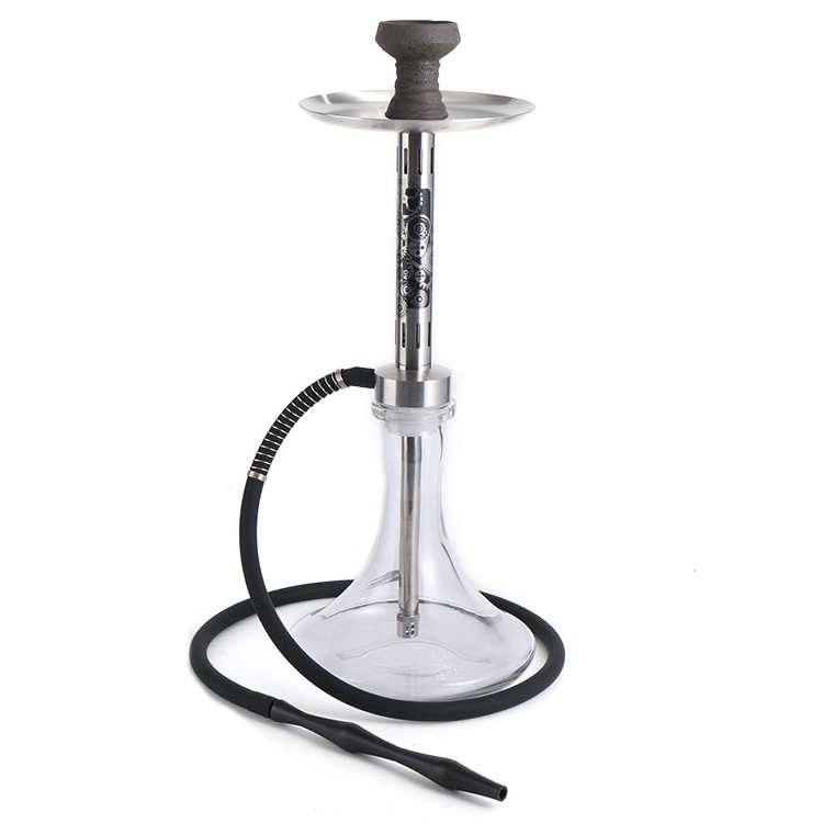 Europe America Style Luxury Large Size 59cm Silicone Hose Stainless Steel Shisha Hookah For Smoking