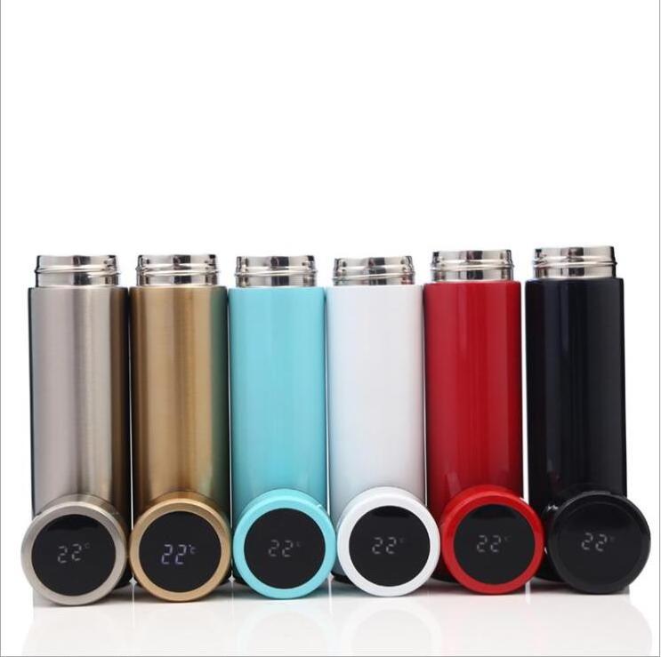 17 Oz Smart Water Bottle Intelligent Water Bottle LED Temperature Display 500ML Stainless Steel Vacuum Insulated Water Bottle