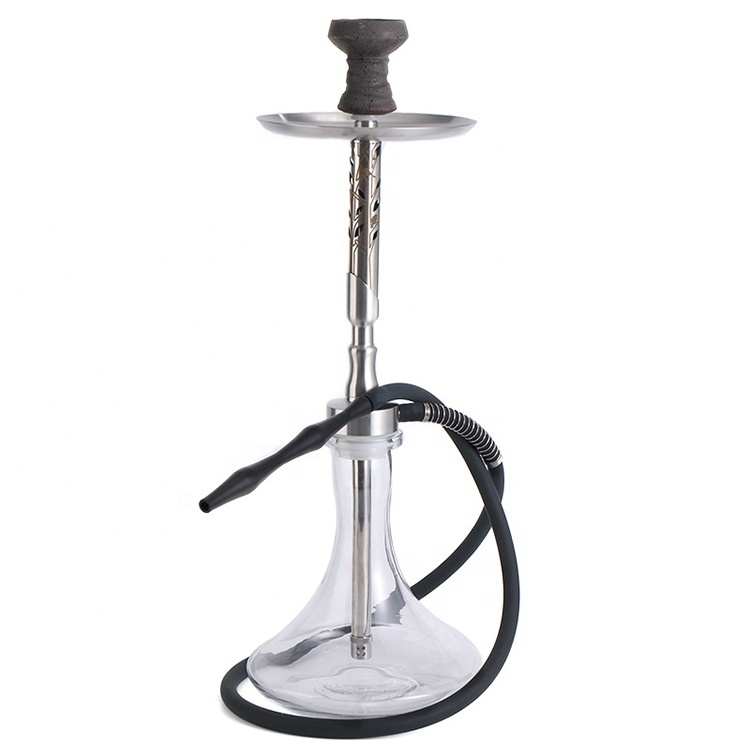 Europe America Style Luxury Large Size 59cm Silicone Hose Stainless Steel Shisha Hookah For Smoking