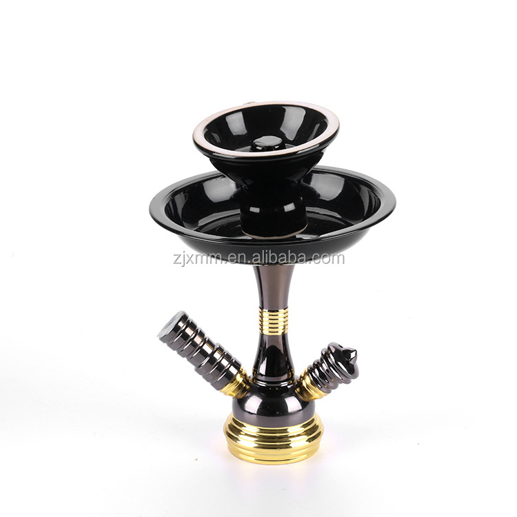 Wholesale Zinc Alloy Nargile Smoking Pipe Shisha Hookah Glass with PVC Hose