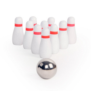 Wholesale Wood Mini Bowling Ball Indoor Game for Kids and Adults