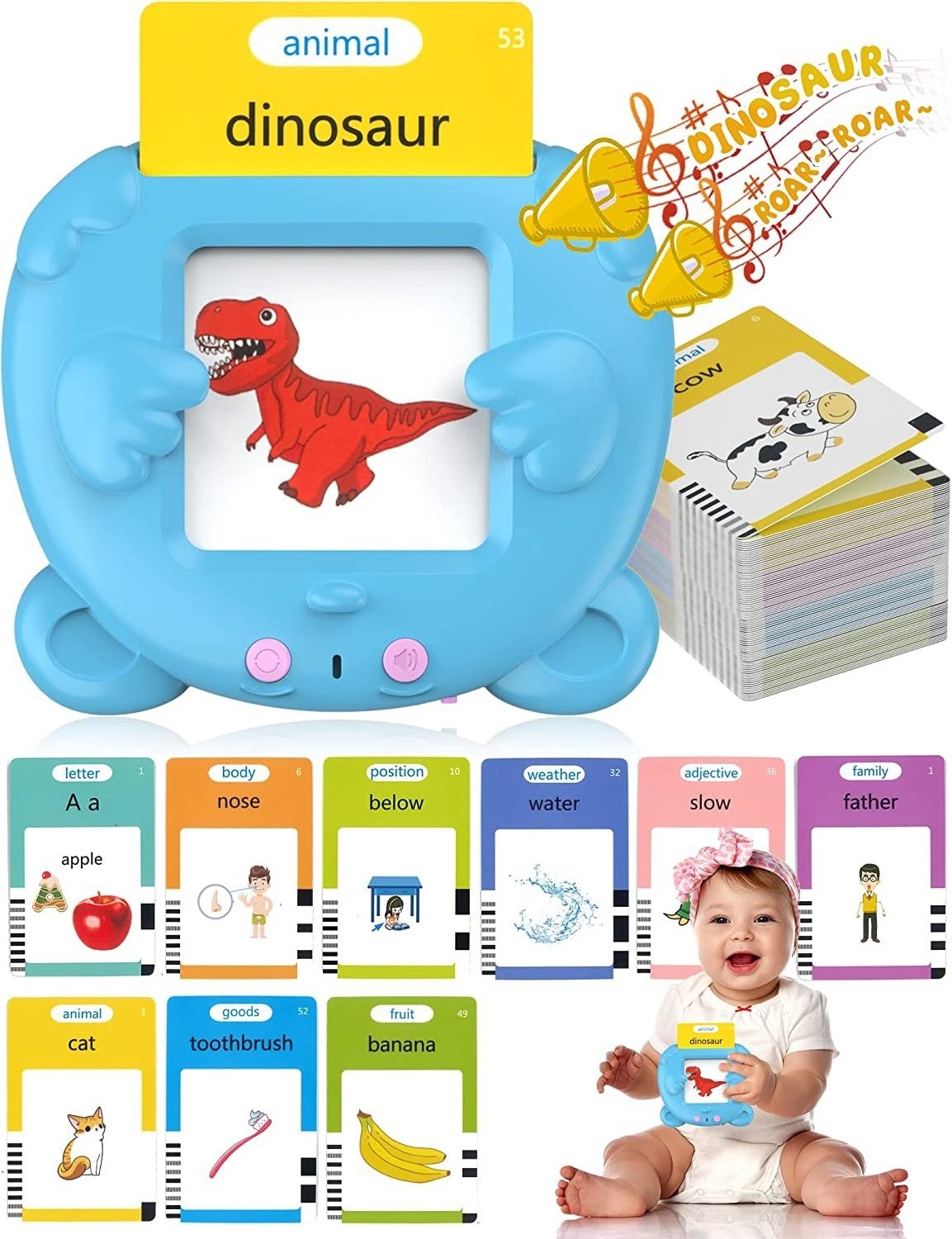 Newest Intelligent Flash Cards Flashcards Reading Game Toy Talking Machine To Learning English Arabic Toys For Kids Boys & Girls