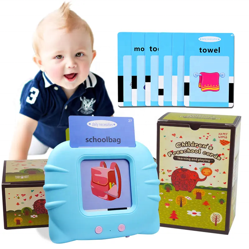 Newest Intelligent Flash Cards Flashcards Reading Game Toy Talking Machine To Learning English Arabic Toys For Kids Boys & Girls