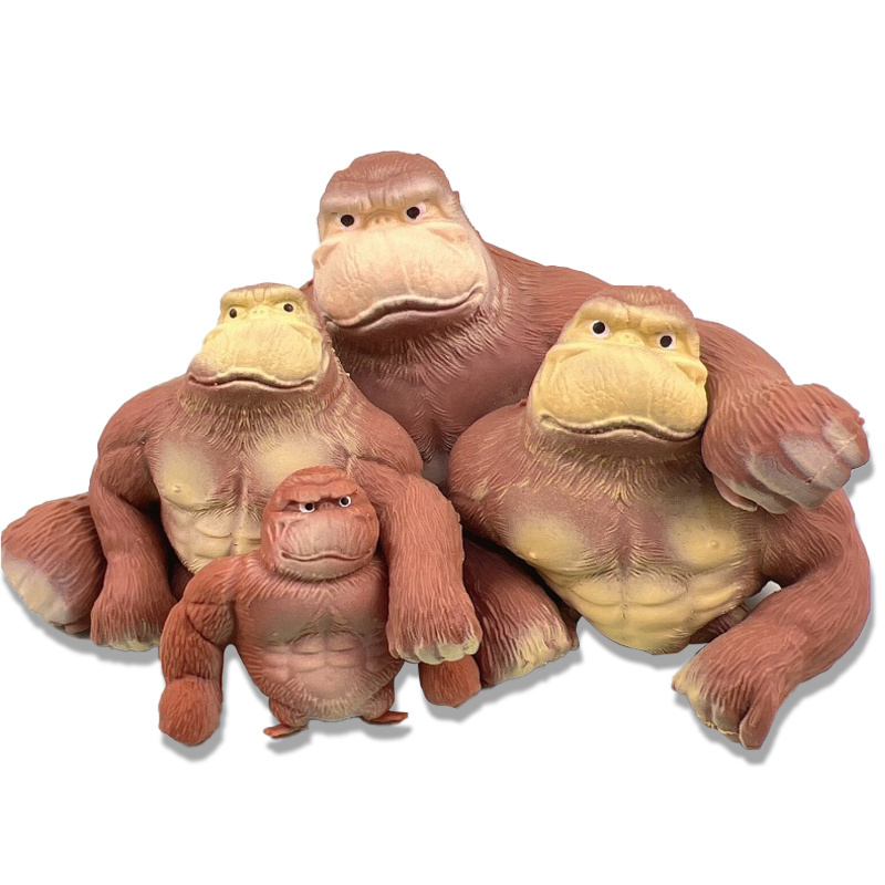 2024 Popular Anti Stress Oversized Squeeze Fidget Stress Relief Animal Gorilla Stretch Playing Toys For Adult Kids Boys Girls