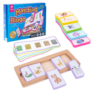 Manufacturer direct sale Montessori wooden kids baby educational children toy table matching bingo game toys for girls boys CPC