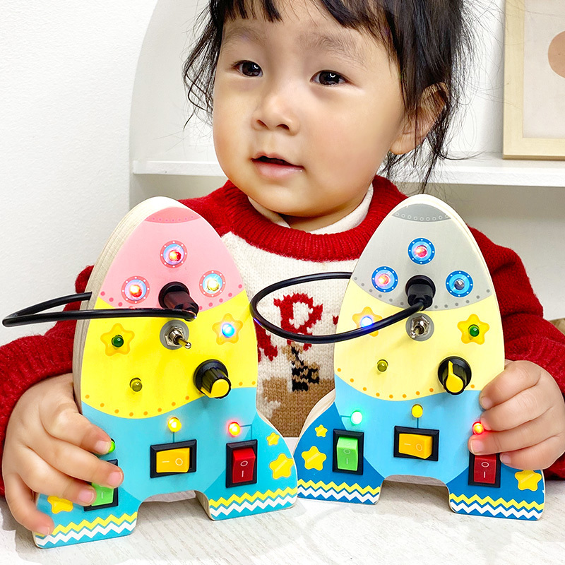 2024 New Arrivals Baby Early Educational Montessori Activity Board Autism Toys Sensory Rocket Diy Busy Board For Kids Boys Girls