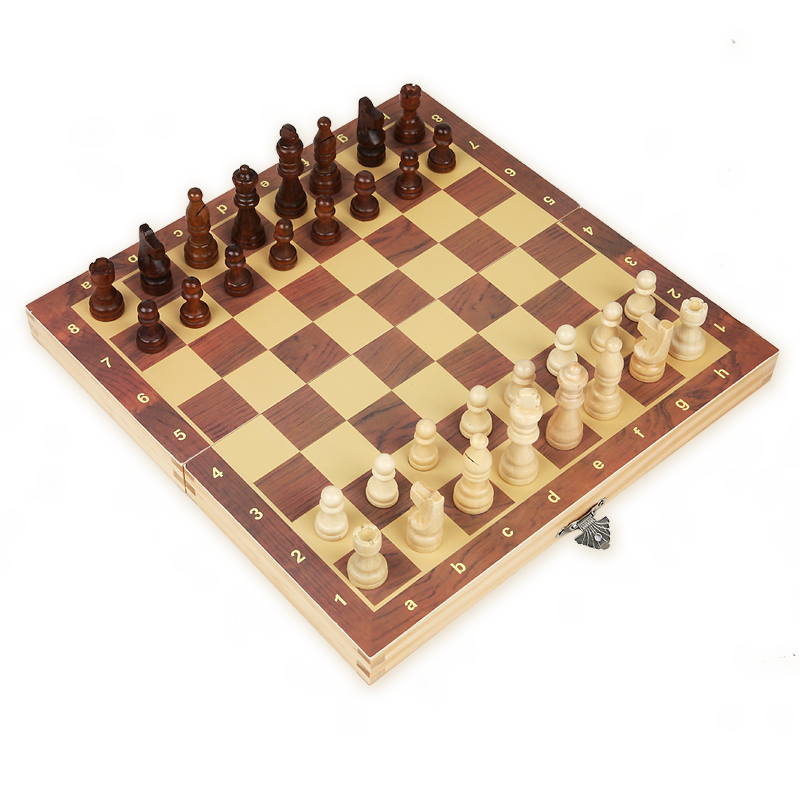 Classic Modern Magnetic Wooden Metal Chess Pieces Games Foldable Board Set Traditional Games Toy For Men Adult With Queens