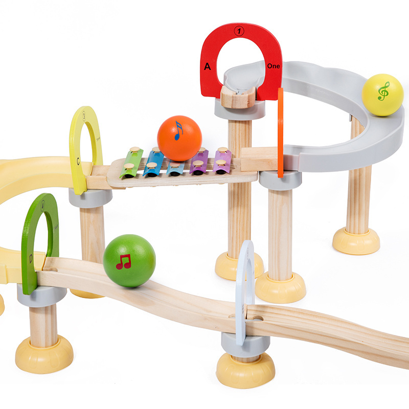 2024 New Products Wooden Music Train Track 29 Piece Set Wooden Railway System Manufacturer Directly Sale Learning Toys For Kids