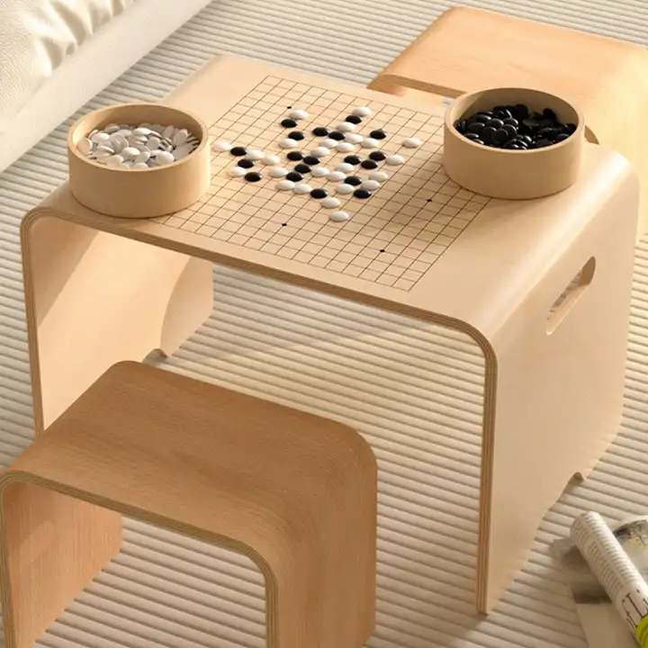 2024 New Arrival Preschool Wood Furniture Sets chess Sensory Activity Play Table backgammon checker table For Boys & Girls