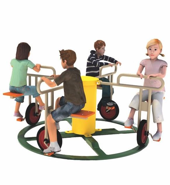 Net red multi-person rotating bicycle park scenic area without power amusement equipment four eight people pedal car