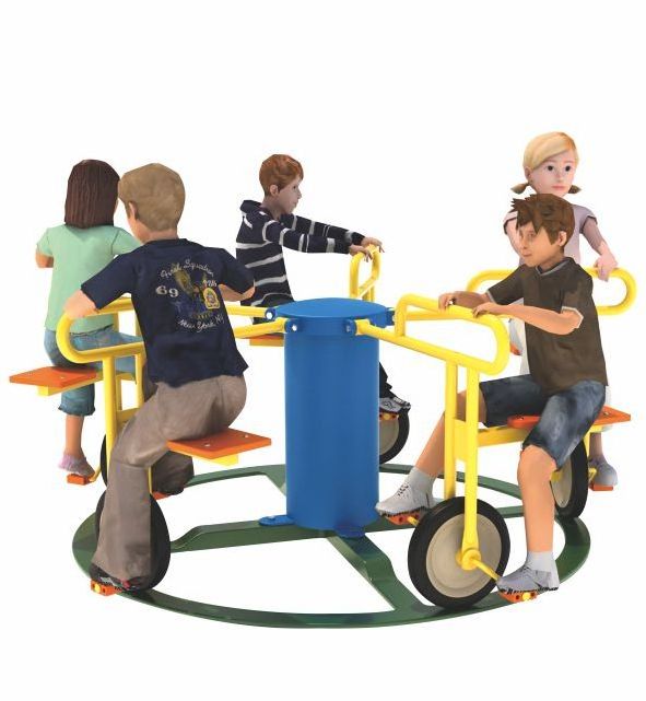 Net red multi-person rotating bicycle park scenic area without power amusement equipment four eight people pedal car