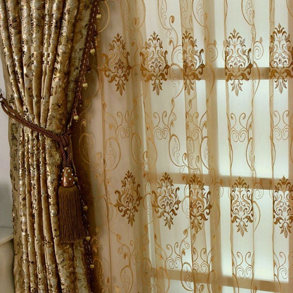 curtains & drapes window panel pleated mosquito net yarn curtain linen