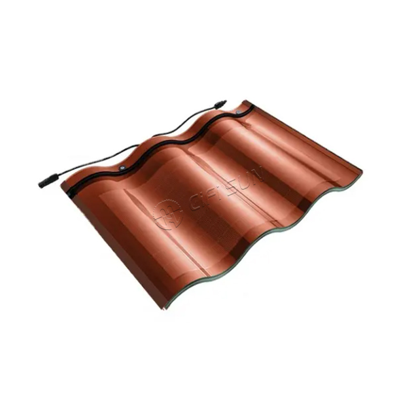 Curved solar tiles PV  panels for household building power generation GIGS 30W roof photovoltaic tiles