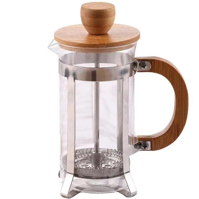 Low Moq Chinese Modern Tea Pot Press Clear Glass Coffee Tea Pot Pour Over Coffee Kettle