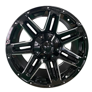 Off-road 16*8.0 18*9.0 PCD 5*127 6*139.7 ET 5 12 Matt Black Paint Milling Spoke Cast Passenger Car Wheel Rim