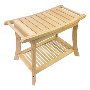 shower seat foot rest Bathroom Corner shower stool Bench Storage bench seating Bamboo shower Shelves