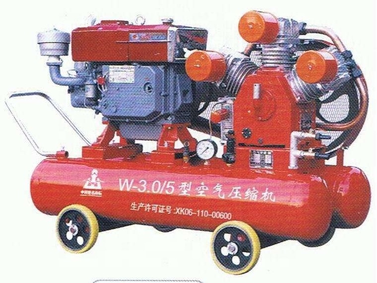 diesel engine driven air compressor 5bar air compressor W-3/5 low price mining