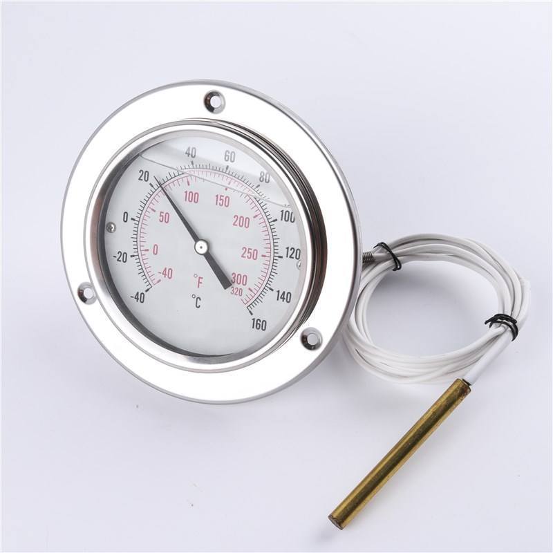 Stainless Steel Case Liquid-filled Capillary Thermometer for Mechanical