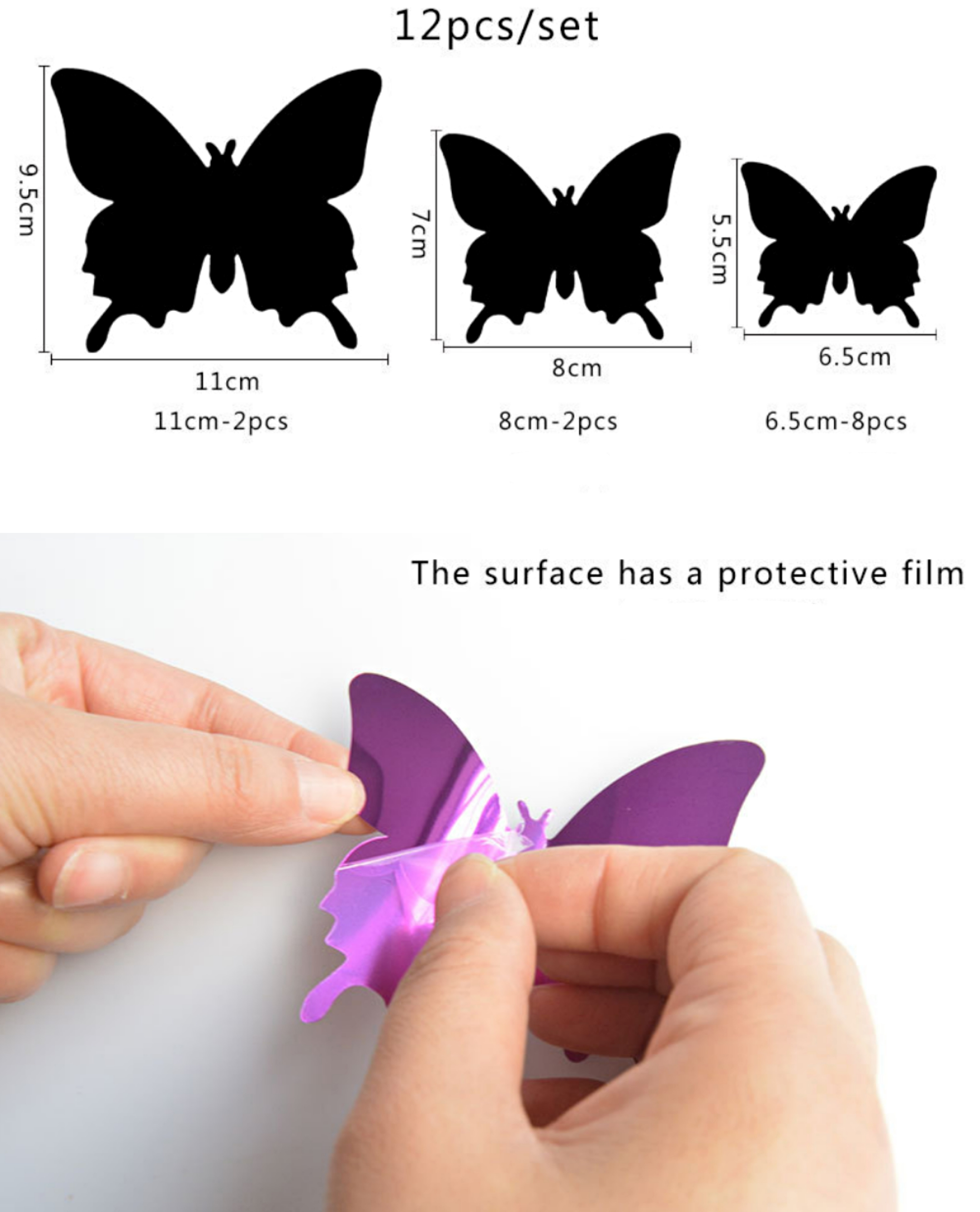 Wholesale 3D Mirror PET Butterfly Wall Sticker Party Decoration  Decal Wedding