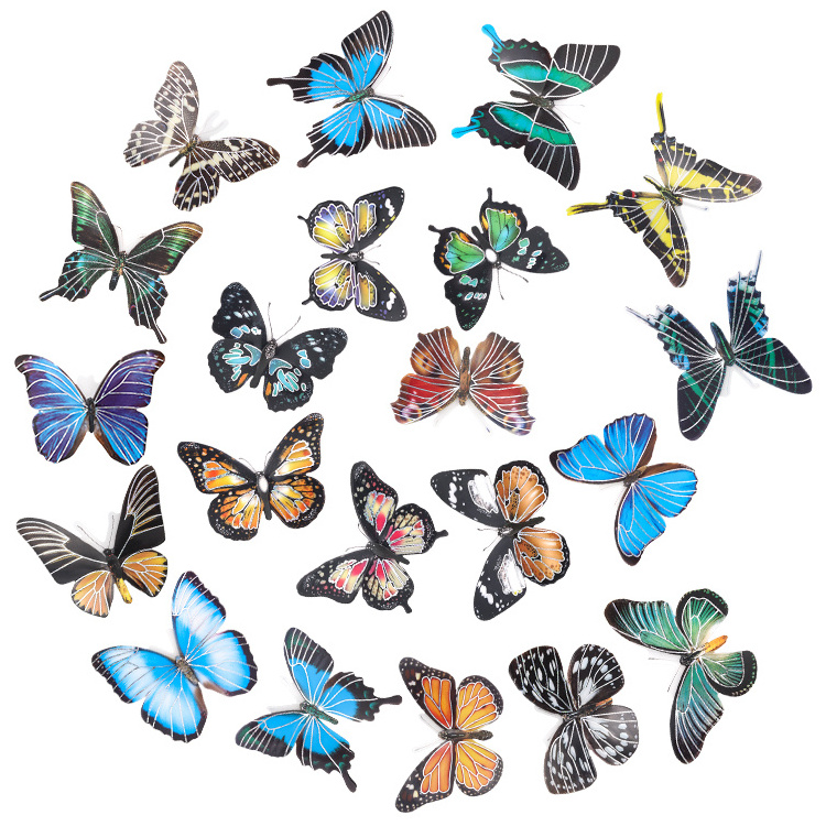 Removable Wedding Party Decoration Butterfly Wall Decals Waterproof Car Retro 3d Butterfly Sticker