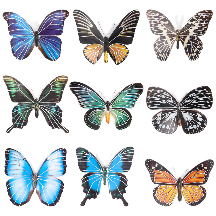 Removable Wedding Party Decoration Butterfly Wall Decals Waterproof Car Retro 3d Butterfly Sticker