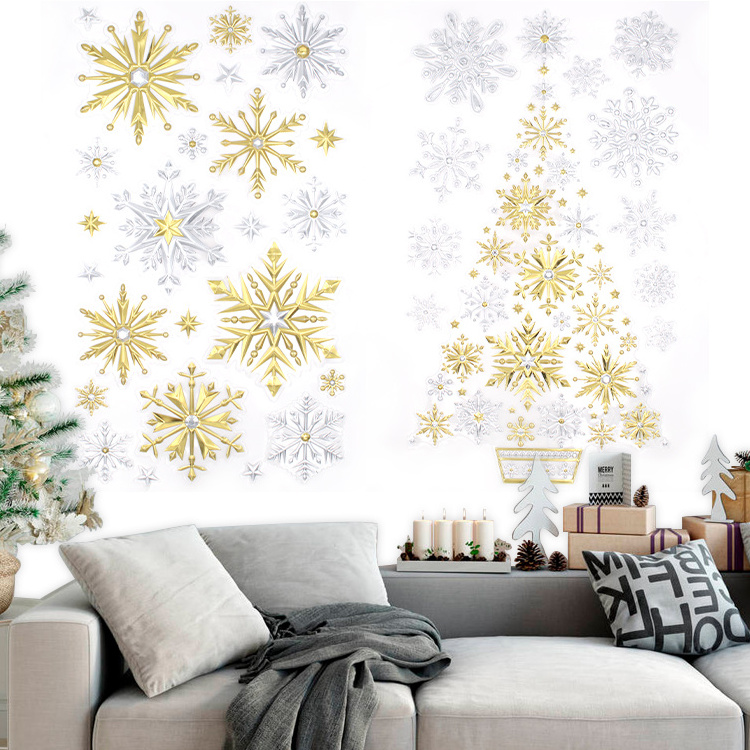 Hot Sale Merry Christmas Wall Sticker 3D Home Decoration Wall Sticker Decor