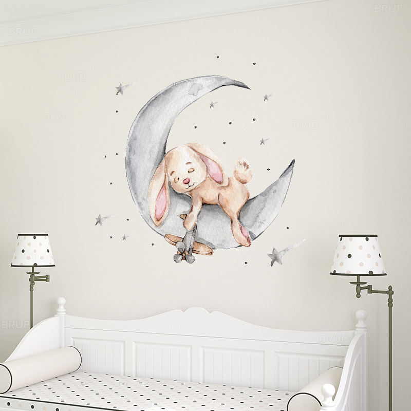 Hot product removable elephant wall sticker decor cartoon room decoration 3d wall stickers