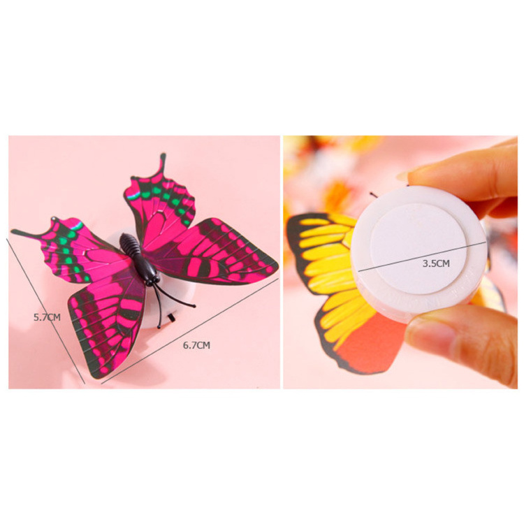 Kids Rooms Adhesive Led Glowing Home Decorative 3d Butterfly Wall Stickers For Party