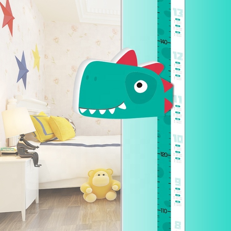 Cartoon Dinosaur Height Ruler Removable Wall Magnetic Sticker