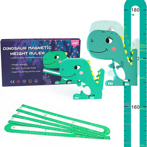 Cartoon Dinosaur Height Ruler Removable Wall Magnetic Sticker