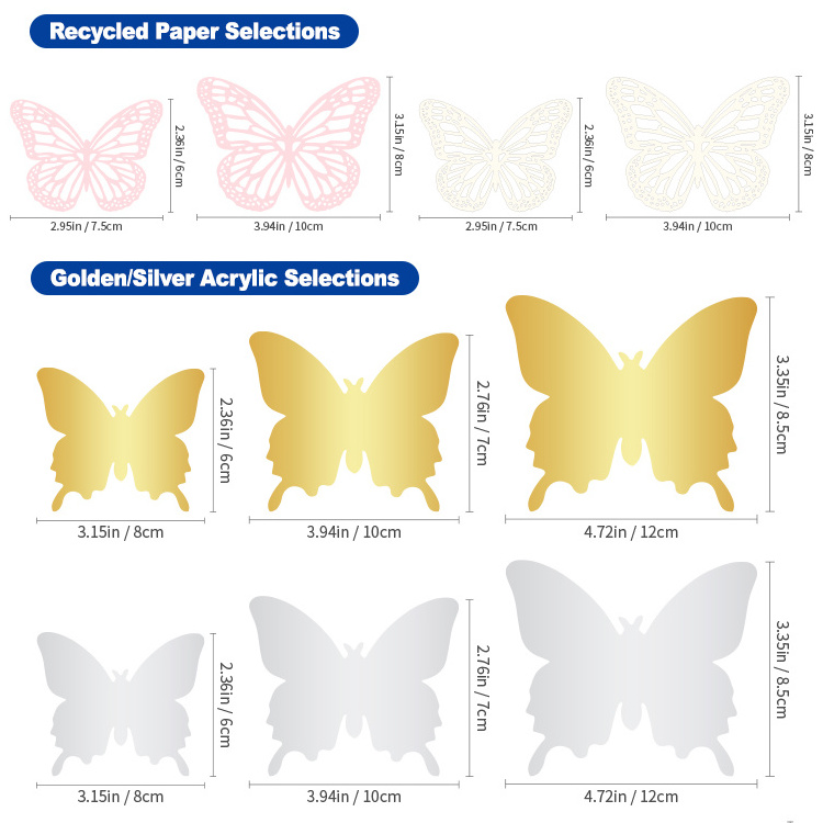 Made in China Superior Quality 3d Wall Stickers Home Decor Butterfly Wall Sticker Decoration