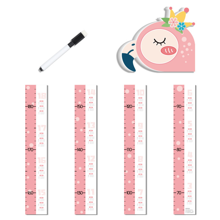 Kids Height Wall Chart Peel & Stick Nursery Decals Magnetic Height Ruler Wall Sticker Measuring For Baby Bedroom Toddler