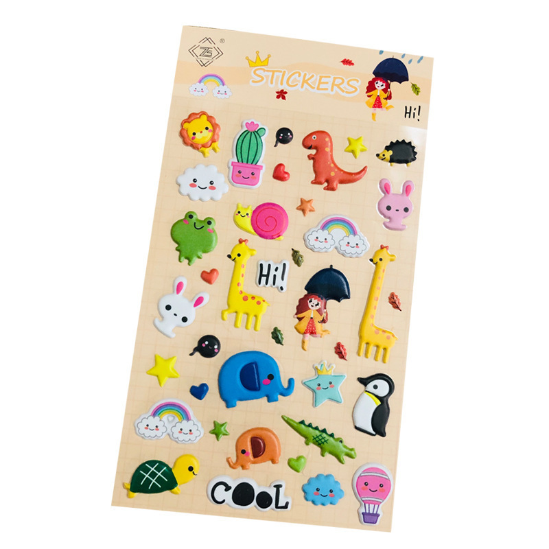 Good Reputation High Quality Puffy Sticker Book,cartoon Kids Gift Puffy Stickers in Bulk