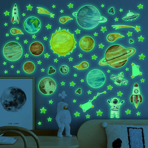 Pvc Wall Stickers For Kids Room Night Luminous Stars/Moon Decoration 3d Wall Sticker