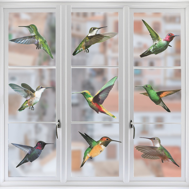 Window Clings Decals to Prevent Bird Strikes on Glass Non Adhesive Anti-Collision window sticker