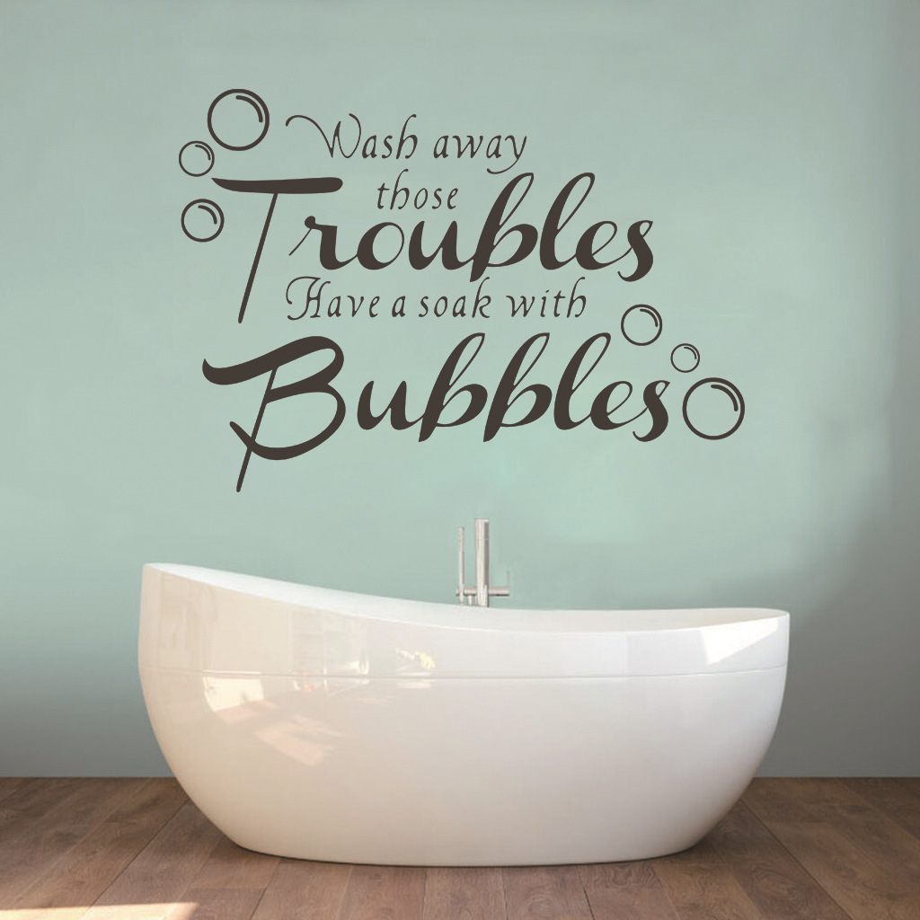 Inspirational Quotes Wall Decals Motivational Saying Custom Pvc Letter Wall Sticker for Bathroom