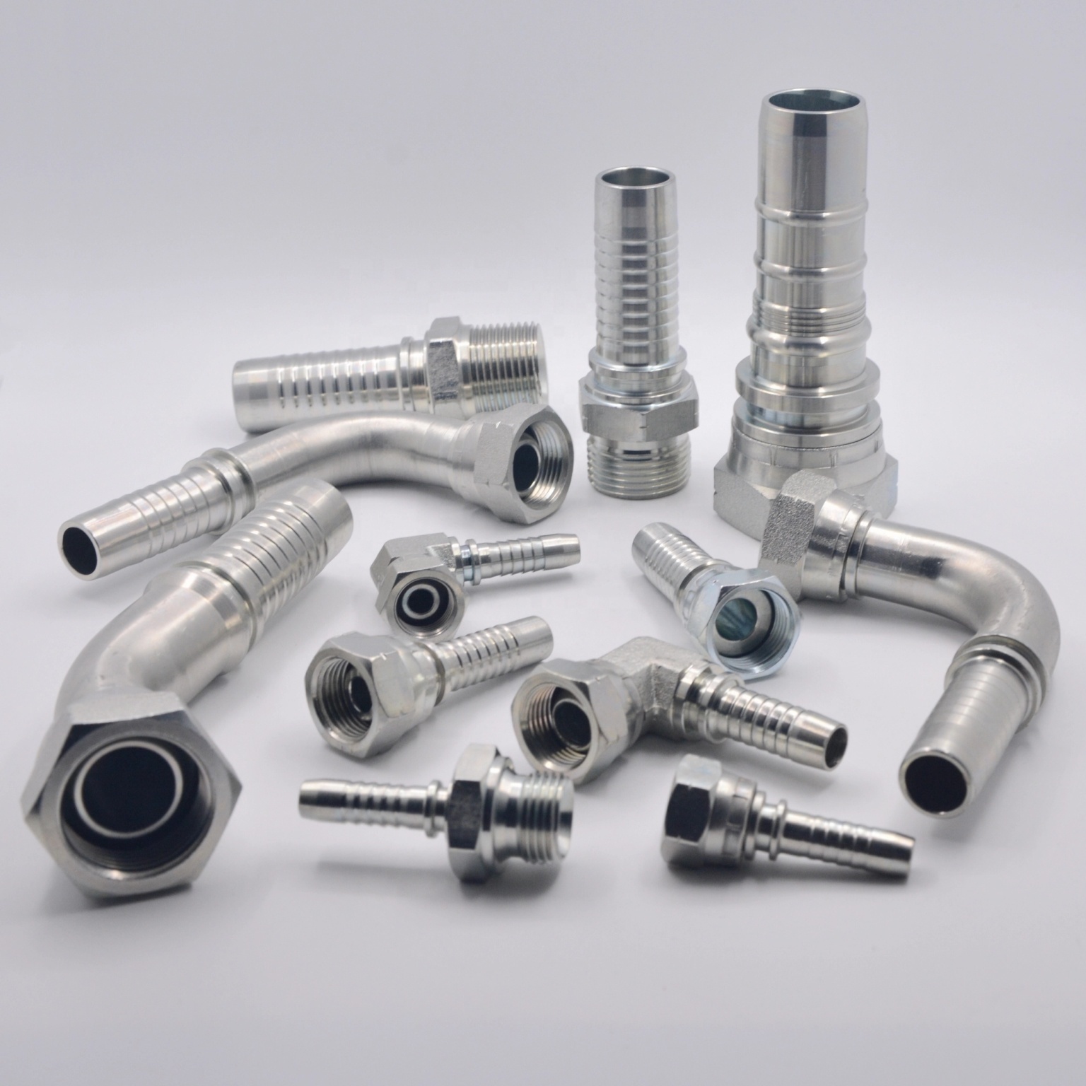 high quality bsp flat seal hydraulic female hose crimp fittings connector