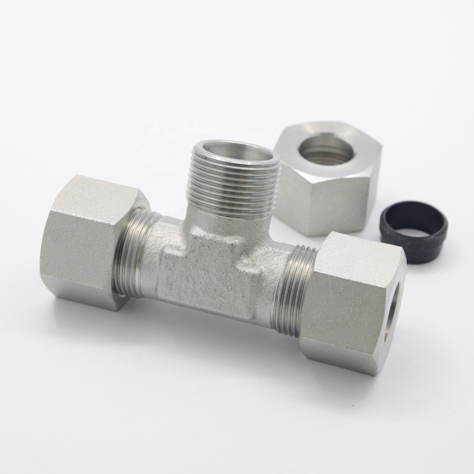 high quality metric heavy hydraulic hose adapter tee and fittings  manufacturer AD