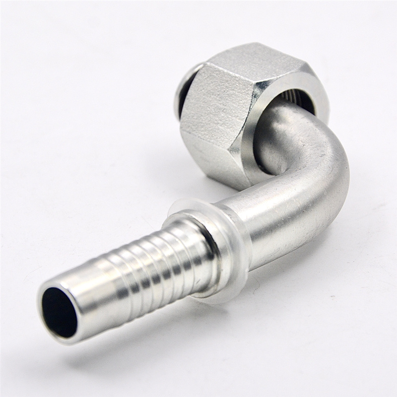 high quality carbon/stainless steel hydraulic crimping hose fittings 90 elbow metric 24 cone seal dkos 20591