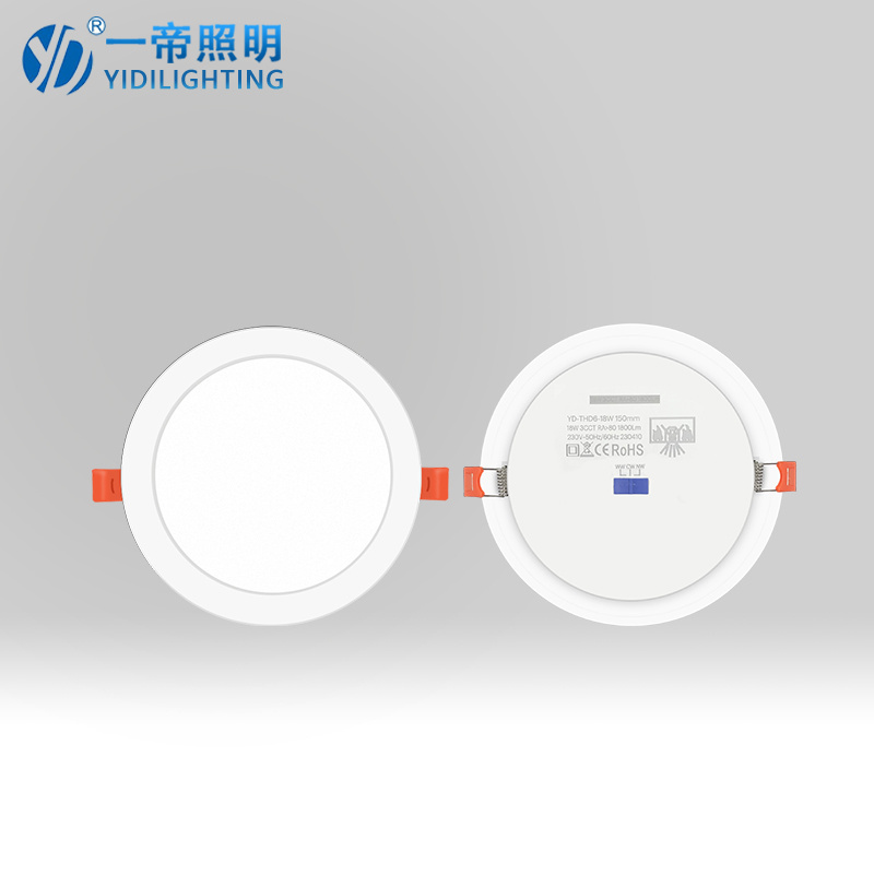 Slim ceiling panel pot light 3cct color changeable PLastic DOB 3cct aluminum recessed ceiling led panel lights