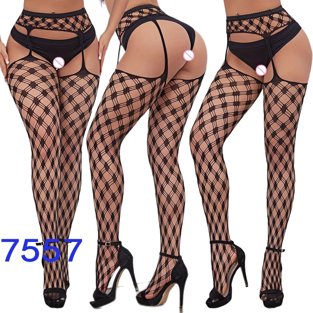 See Through Sexy Stockings Transparent Mesh Floral Leggings  Hollow Out Sexy Fishnet Crotchless Tights Pantyhose