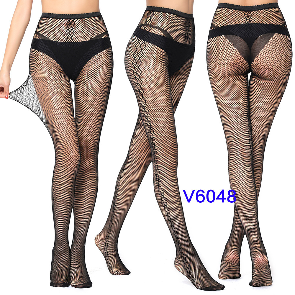 V6041 Women Erotic Underwear Halloween Skull Polka Dot Sun Flower Heart Fishnet  Fishnet Pantyhose