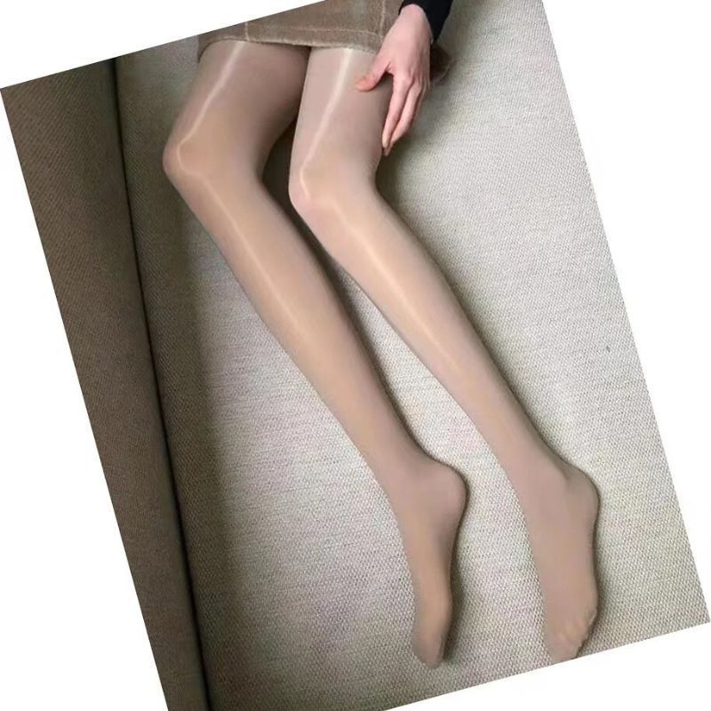 Hot Selling Sexy Oil Light Transparent Pantyhose Mature Womens Tempting Lingerie Elastic Non-slip Tights