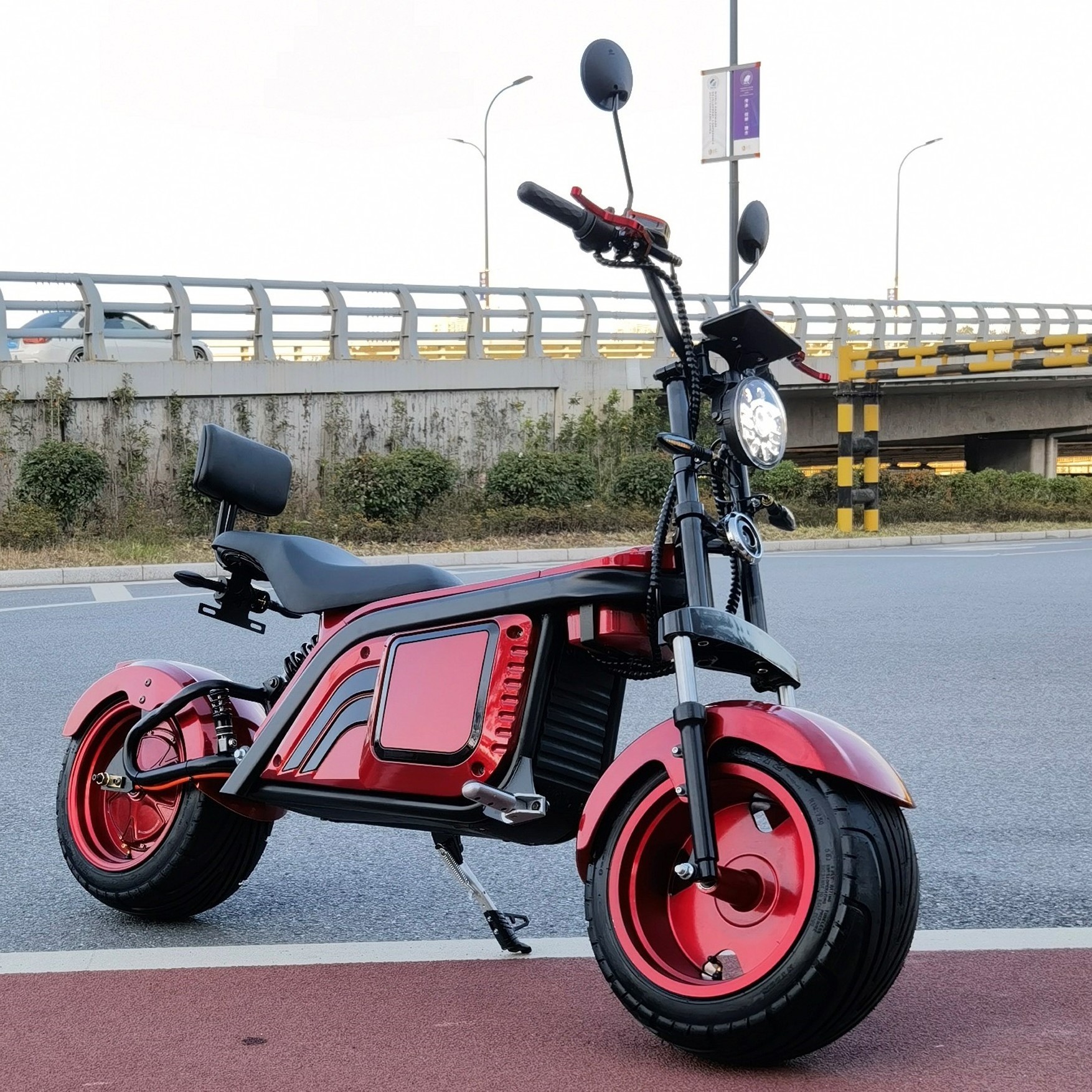 Hulk Adult Pink With Seat Tricycle Electric Citycoco Moped Scooter