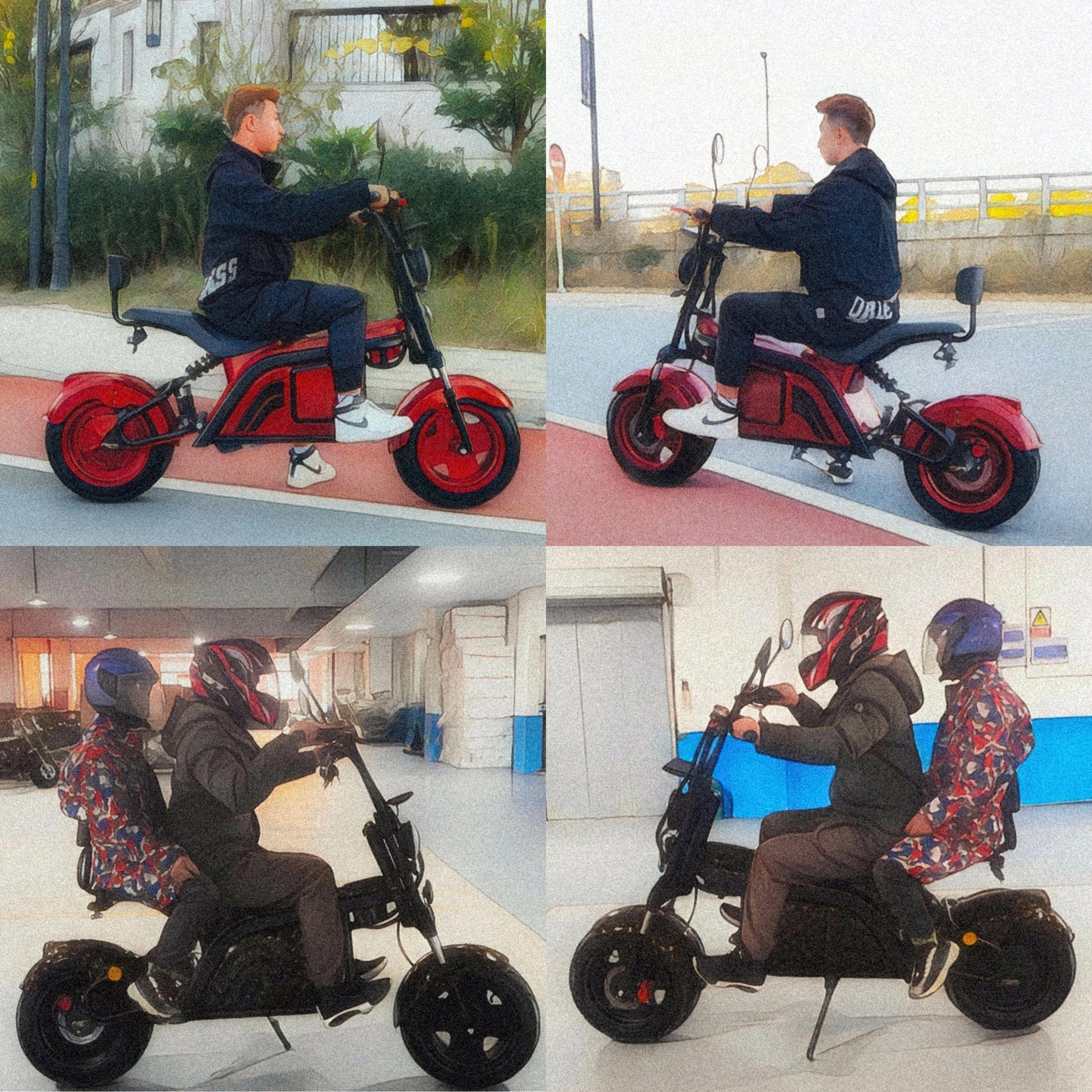 Moto Offroad Electrica Ski Kids Scooters And Essence Mopeds Scooter 150Cc Gas Wide Wheel Electric Drift Citycoco