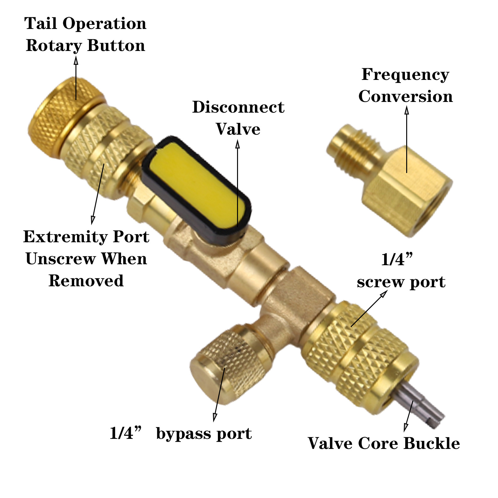 Valve Core Remover Installer Tool With 10PCS Valve Cores And Double Head Valve Core Remover