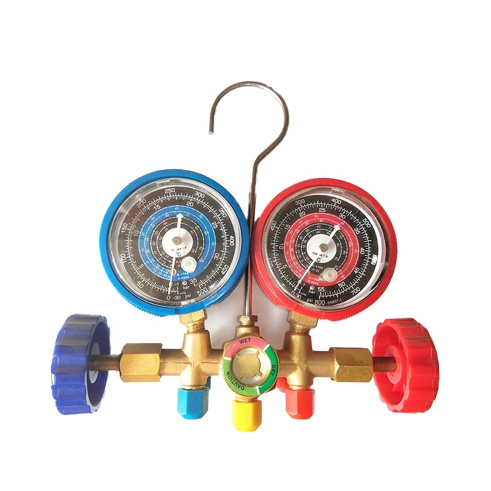 RefrigerationR410A R22 R404A R134a  manifold pressure gauge