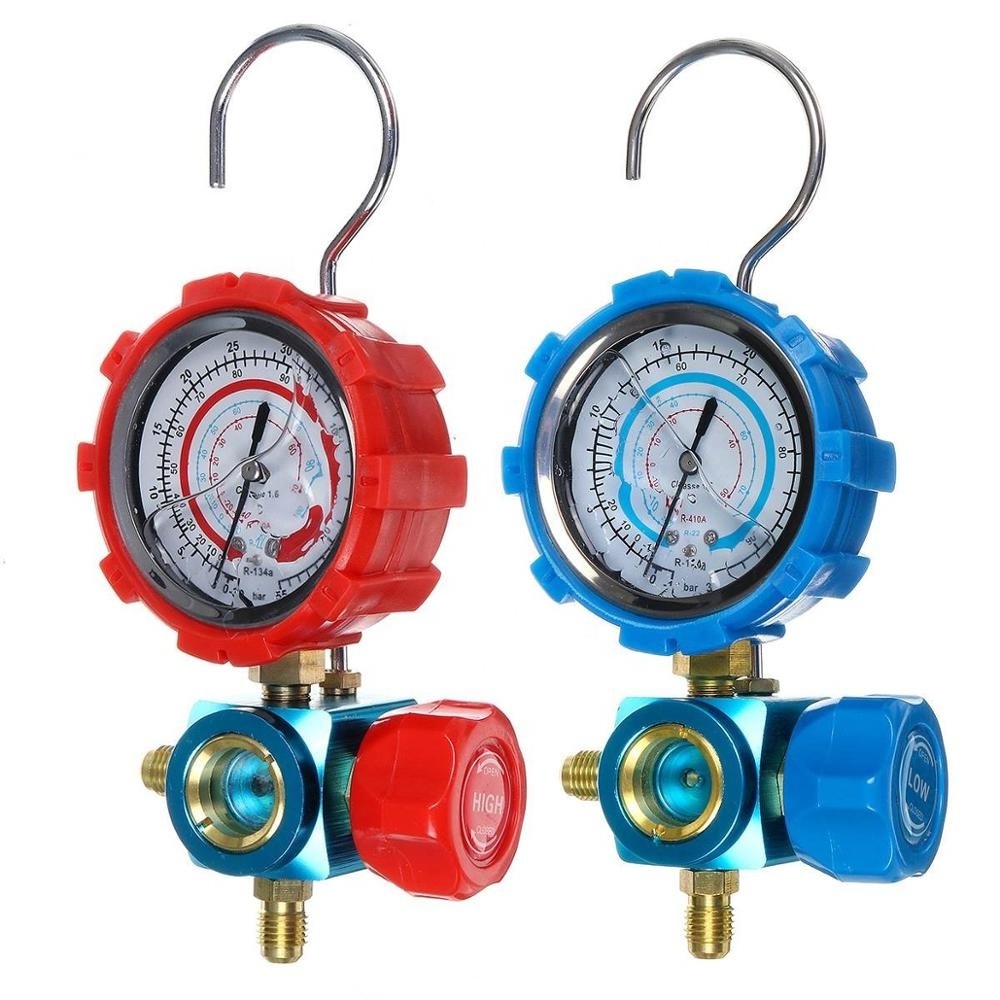 Air Conditioner Refrigerant Meter Manifold Digital Pressure Gauge 410*R22*R12*R134 Refrigerant Filling Device High-precision