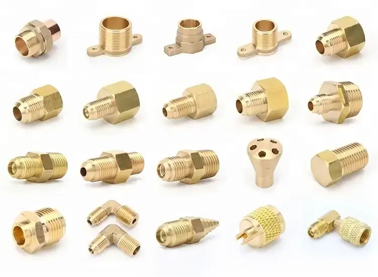 HVAC Air Conditioner Connector Brass Pipe Joint Refrigeration Male Female Thread Pipe Fitting